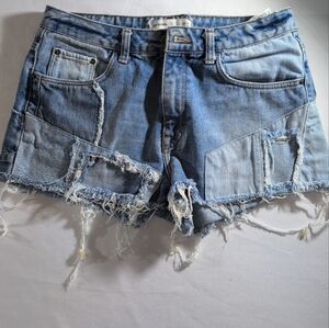 ZARA TRF LOW RISE DENIM SHORTS Size 6